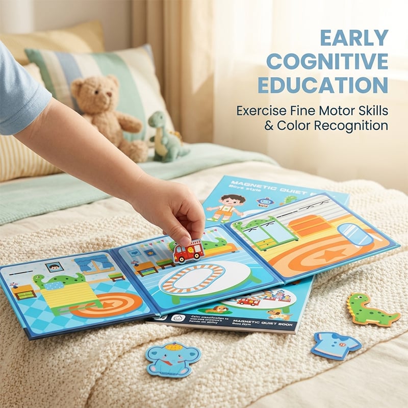 📄Foldable Magnetic Quiet Book & Magnetic Accessories Set