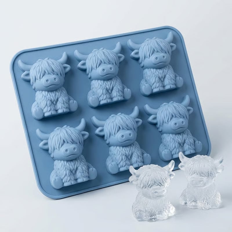 Mini Highland Cow Ice Cube Mold