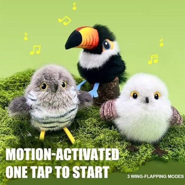 Sakerplus Motion Activated Flapping Bird Toy