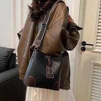 Nischen-Umhängetasche aus PU-Leder für Damen👜