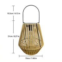 Handwoven Rattan Solar Lantern