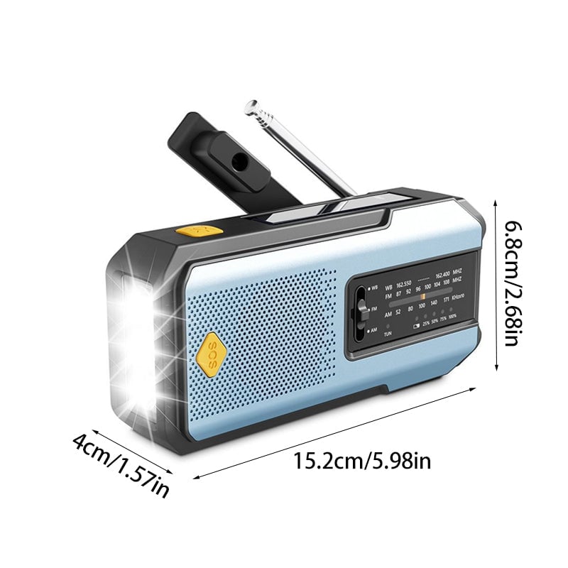 Portable Emergency Radio with Hand-crank Power