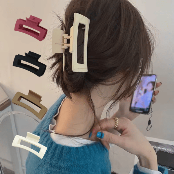 Minimalistische Silikon-Haifisch-Haarklammer