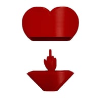 Valentine's Day Middle Finger Heart Prank Gift