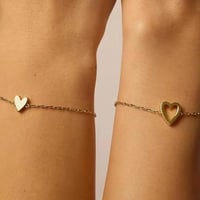 Hjärta-formad Ihålig Pendant Armbandset