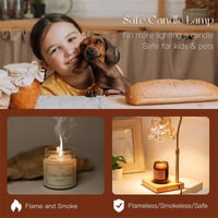 Wood Candle Warmer Lamp with Timer