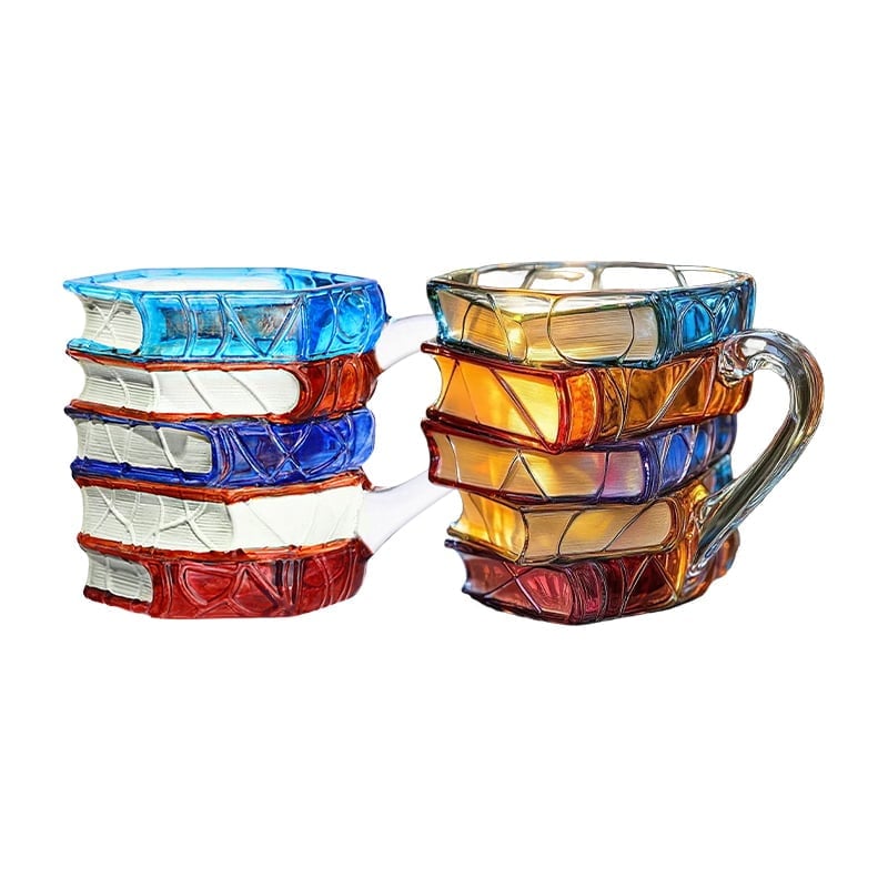 Handbemalte Buch-Kaffeetasse