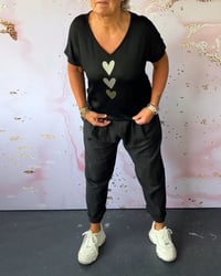 Solid color pocket comfort casual pants