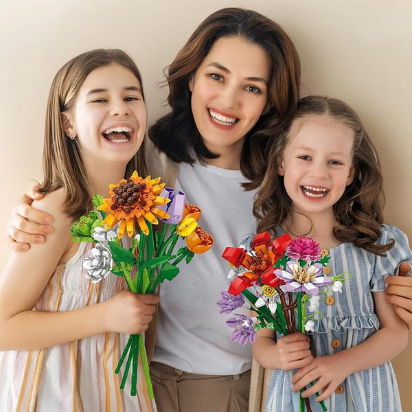 Flower Bouquet Building Block Advent Calendar Set