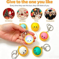 Light-Up Squeezable Steamed Bun Keychain