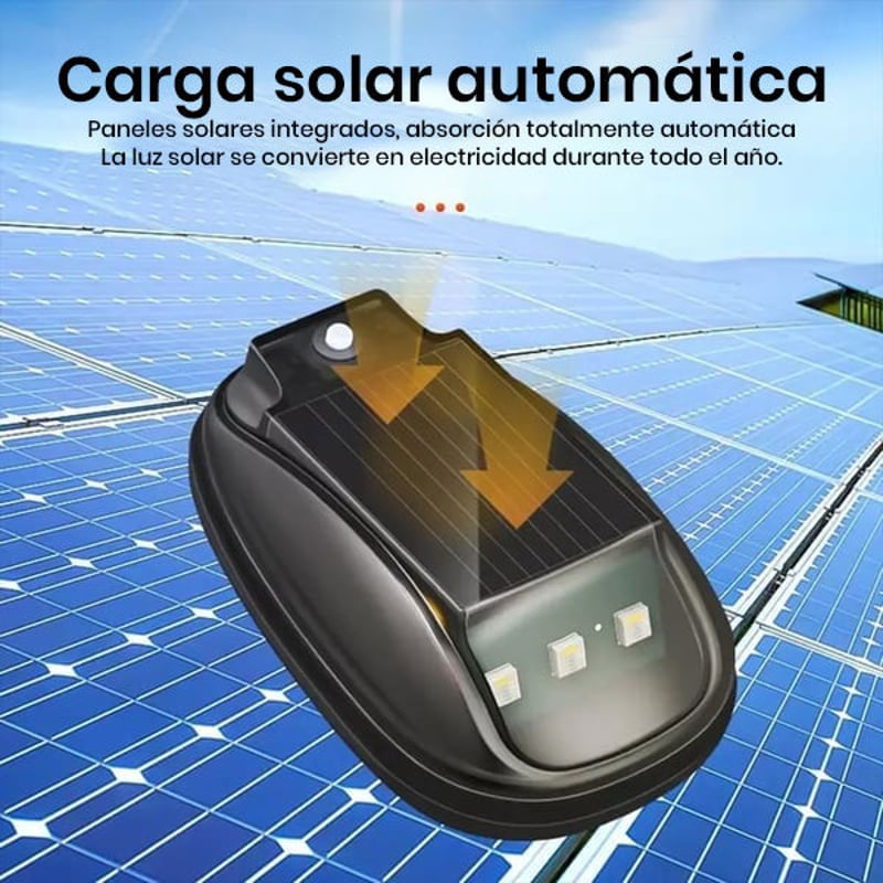 Luz estroboscópica RGB para techo de coche solar