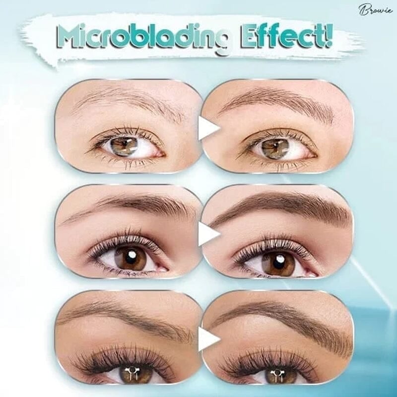 Sale - 3D Waterproof Microblading Eyebrow Pen 4 Fork Tip Tattoo Pencil