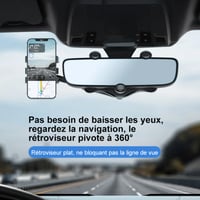 🤳🏽Support de téléphone pour rétroviseur de voiture rotatif à 360°