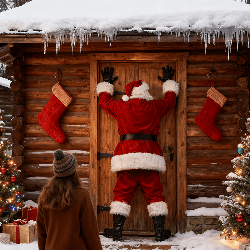 🎅Weihnachtsmann-Türdeko-Aufkleber