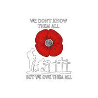 Red poppy veterans sticker