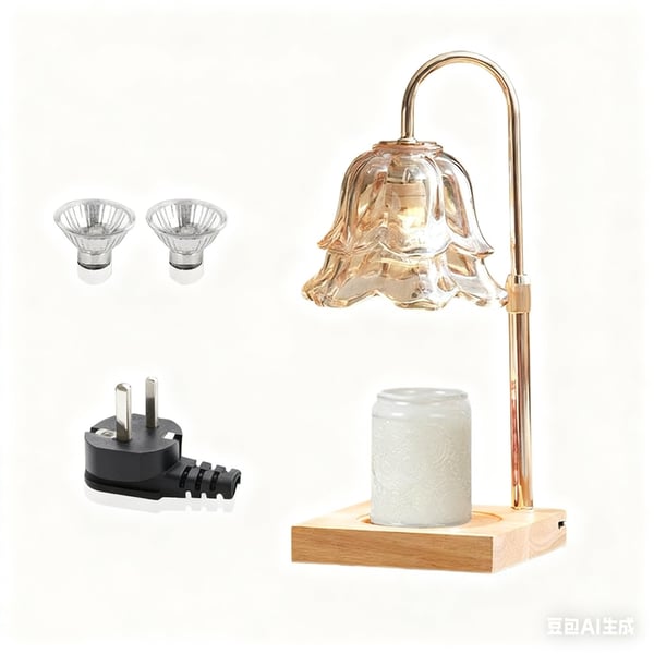 Wood Candle Warmer Lamp with Timer