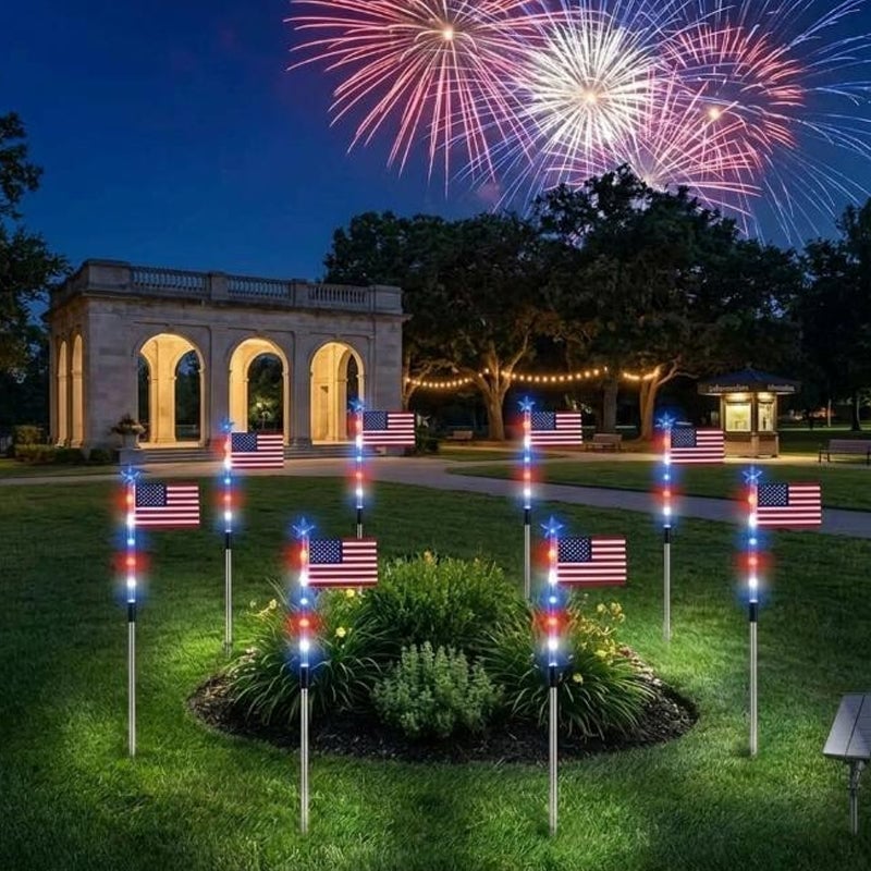 Outdoor Independence Day Decorative Light Post