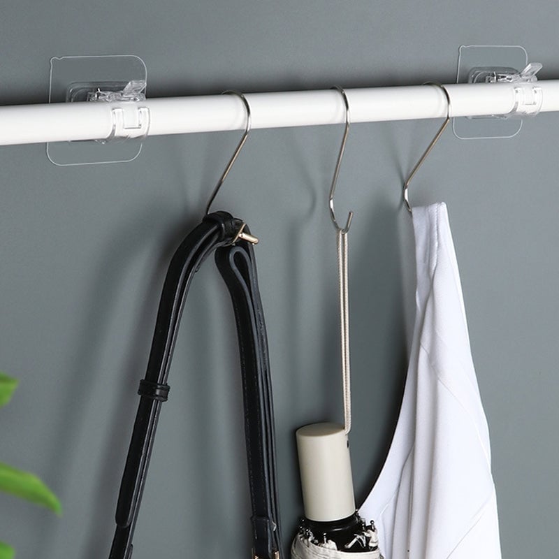 🍀Transparent Hanging Rod Clip
