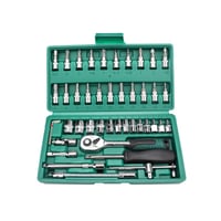 46-Piece 1/4-Inch Ratchet Wrench Socket Set