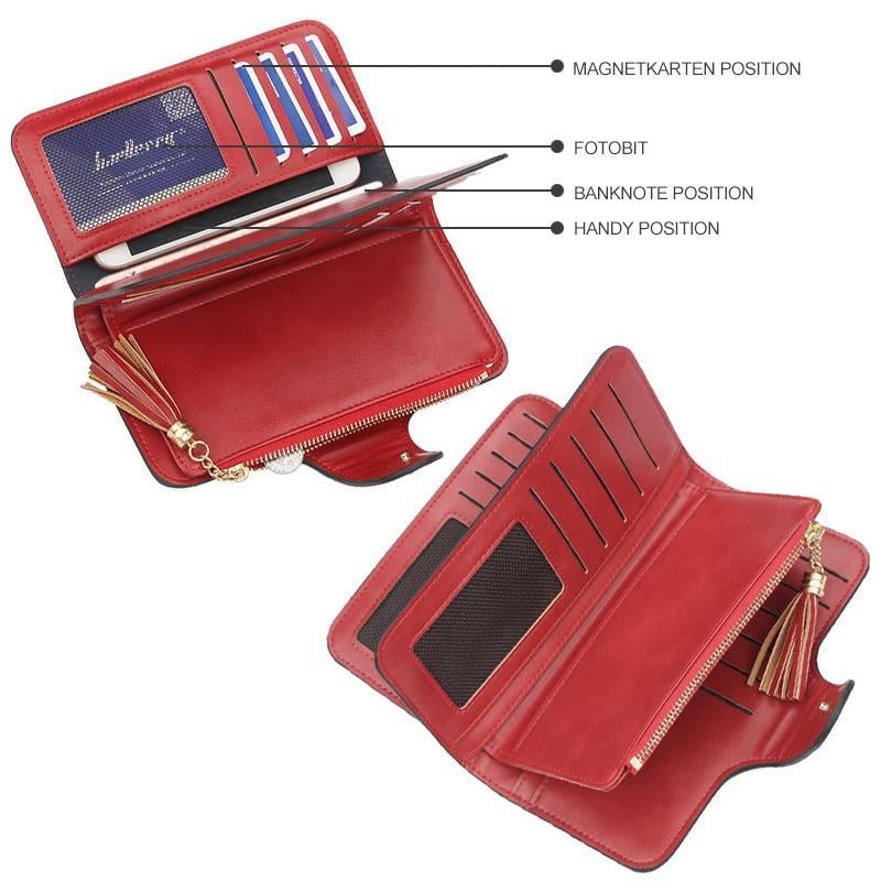 Quaste Design Schnalle große Kapazität lange Brieftasche