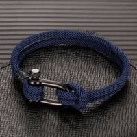 U-vormige gesp nylon gevlochten armband