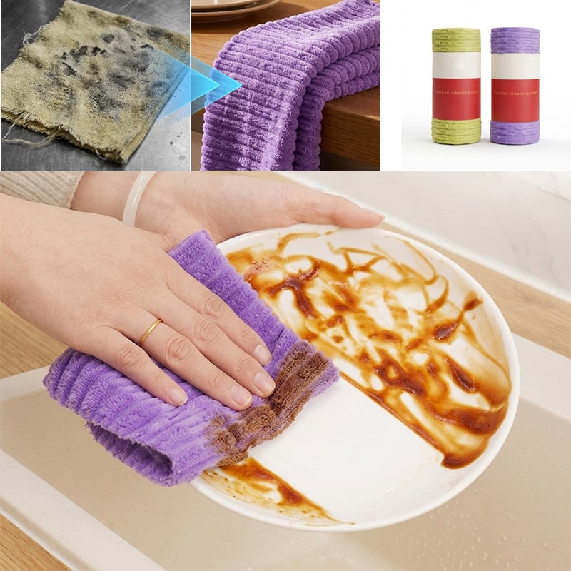 Textured Coral Fleece Cleaning Towel Roll