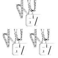 Stainless Steel Sports Number Chain Necklace