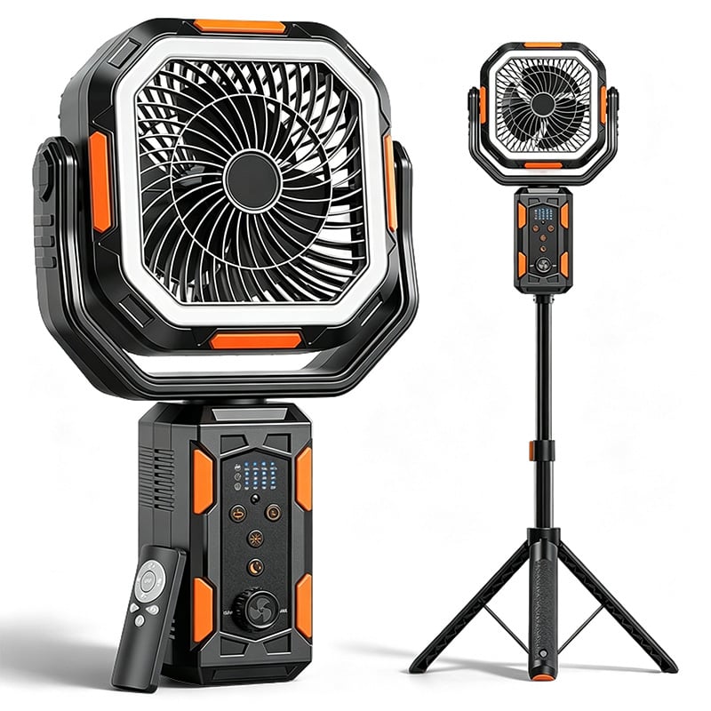 Kexon™  Camping Fan with Light & Power Bank