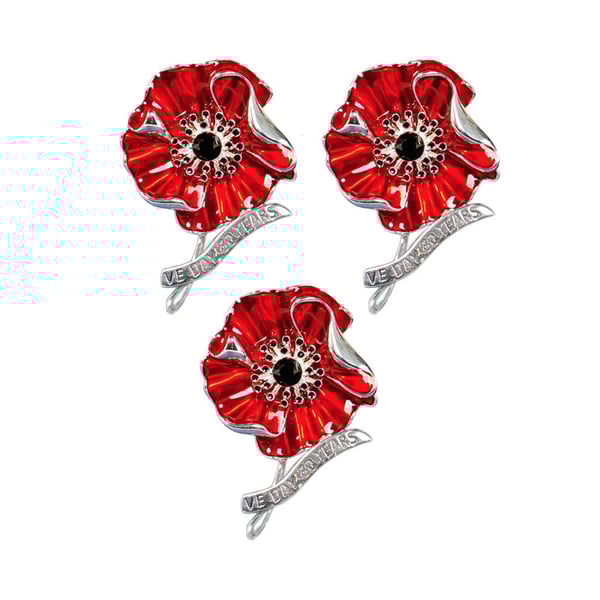VE Day 80th Anniversary Poppy Brooch