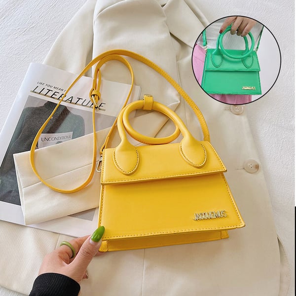 Solid Color Flap Square Bag