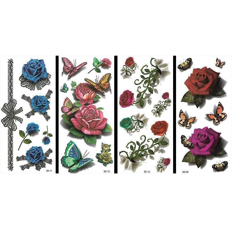 Adesivi per tatuaggi 3D (16 pezzi)