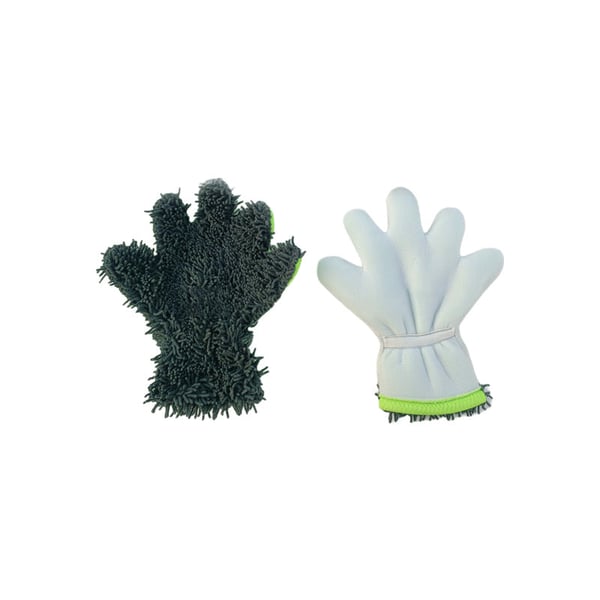 Double-sided five-finger car wash gloves