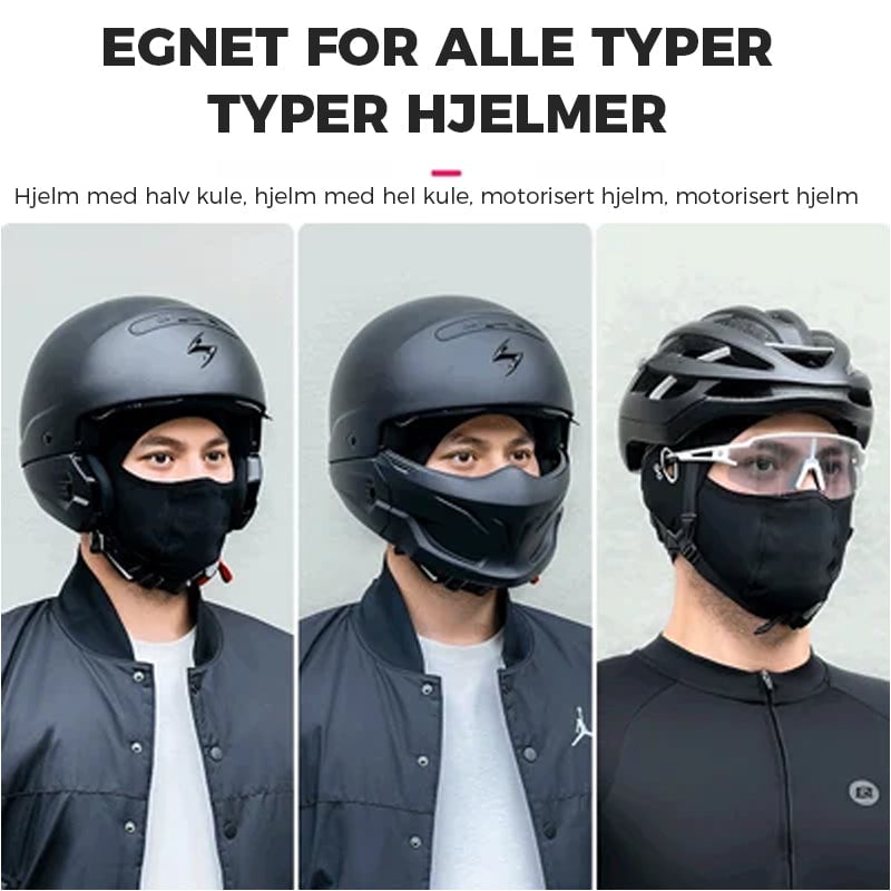 Sykkelhette med ansiktsbeskyttelse av issilke