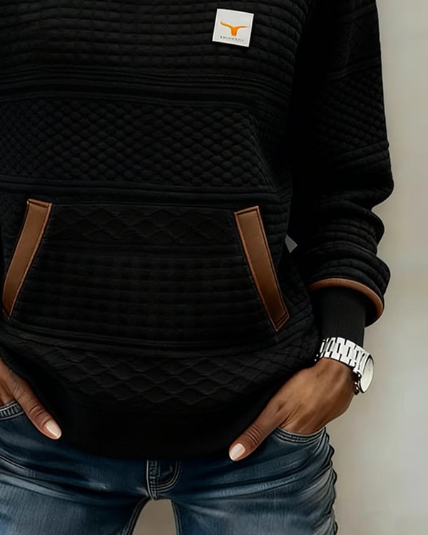 Sweatshirt mit Rundhalsausschnitt und Color-Blocking