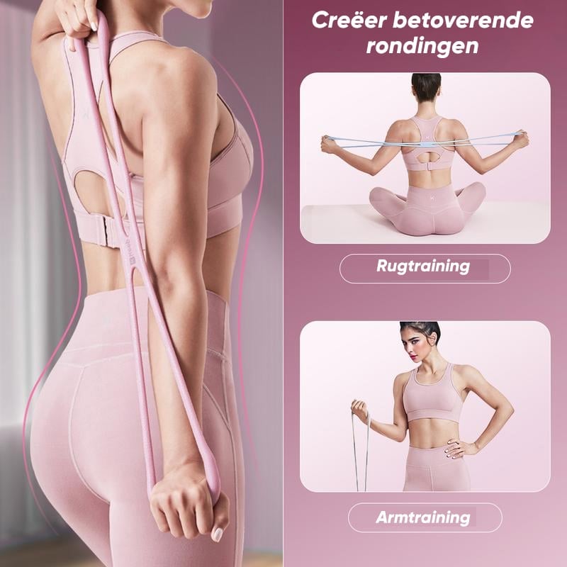 8-vormige siliconen weerstandsband met massagegreep