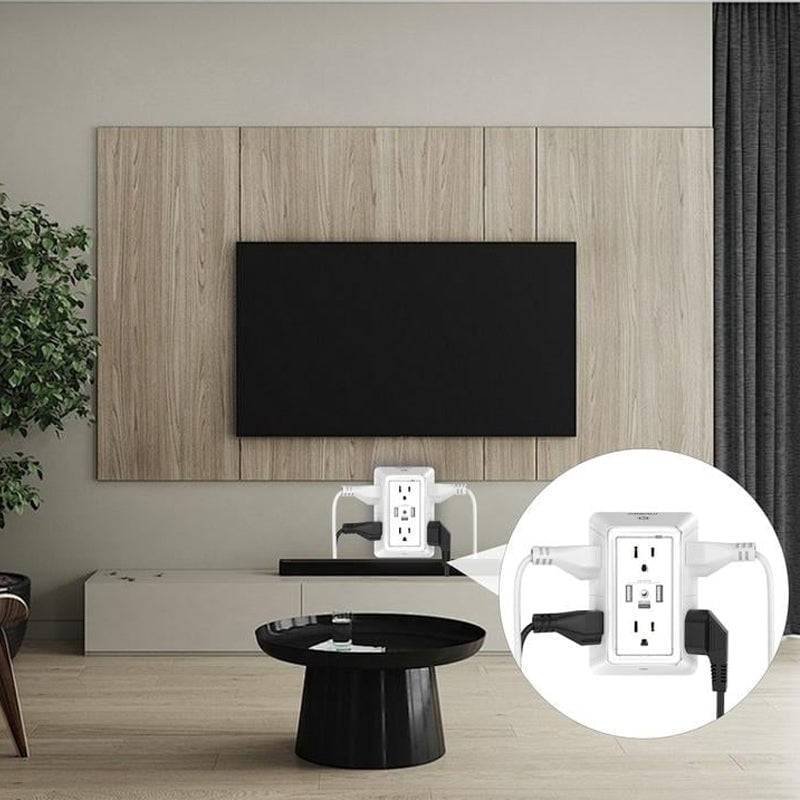 USB Light-Sensing 6-Outlet Power Strip