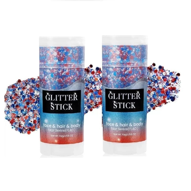 Patriotic Glitter Stick – Red, White & Blue for Hair & Body