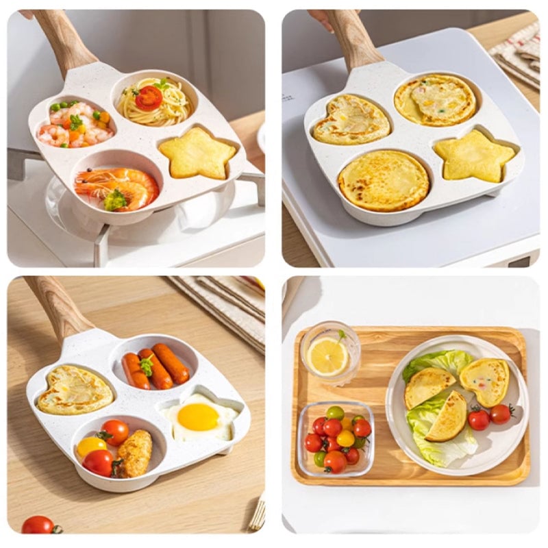 1 Set 4 Hole Skillet with Handle