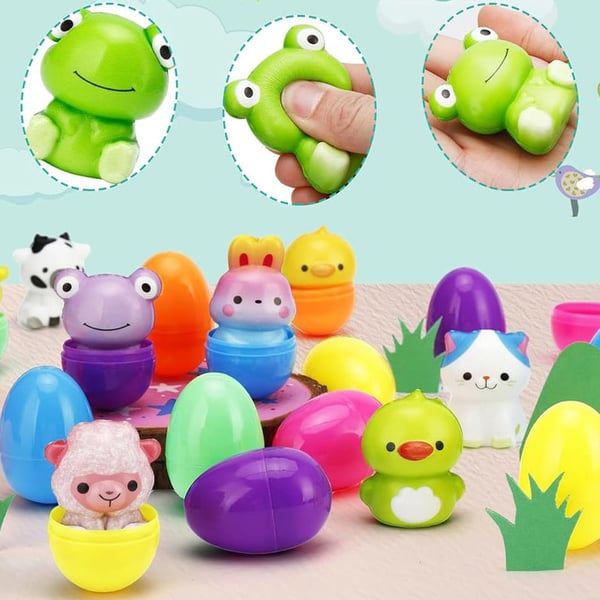 24 PCS Easter Eggs Prefilled Slow Rising Squishy Toys (Pre-sale: 10 days)
