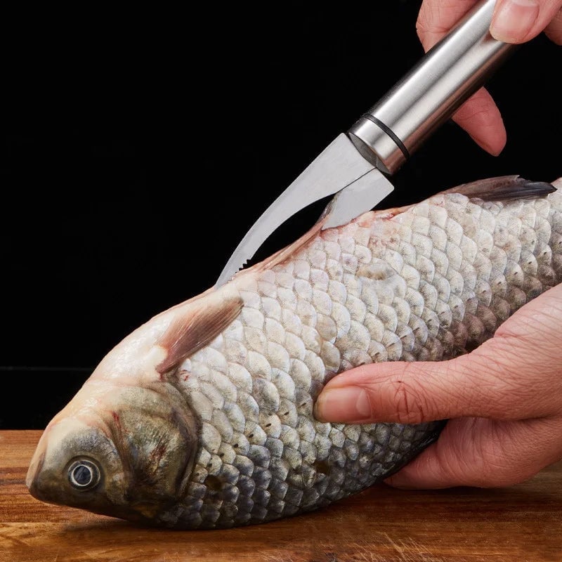 Coltello multifunzionale per fauci di pesce con linea di gamberetti 5 in 1