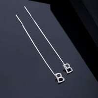 ✨Shiny Alphabet Earrings, 26 Letter Tassel Chain Drop Earrings for Girls, Personalized DIY
