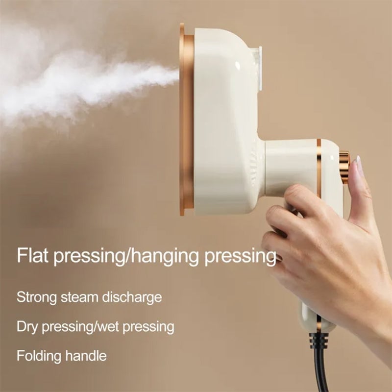 Portable Garment Steamer, Dual-Use Flat & Hanging Ironing Machine