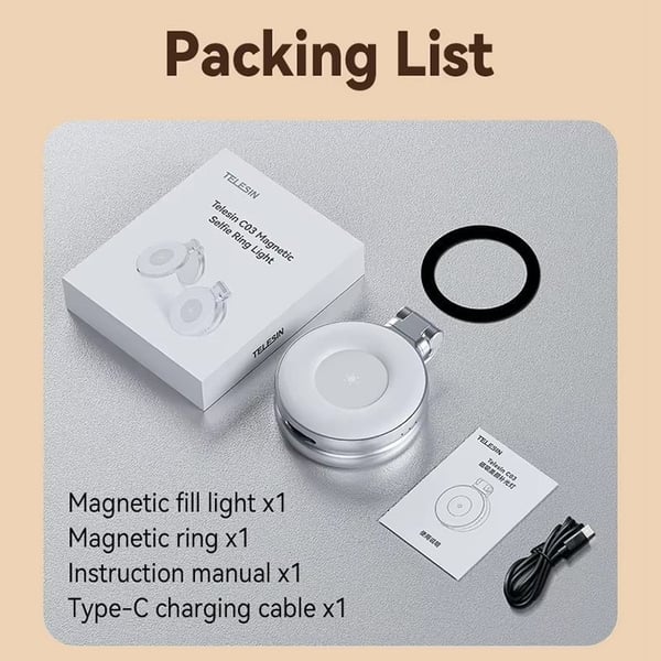 Sakerplus® Magnetic 3-in-1 Selfie & Beauty Light