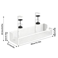 Adjustable No-Drill Under-Desk Cable Organizer