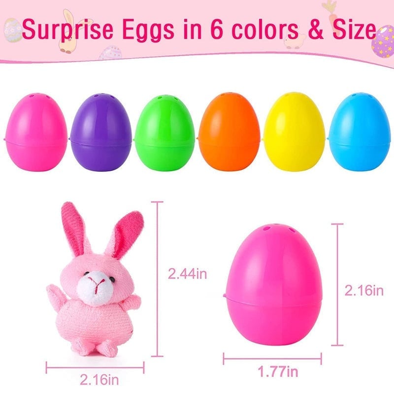 Prefilled Easter Eggs, Filled with Plush Animal Toys(28 pcs/set)