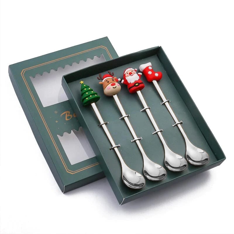 🎅Set de cuillères pour poupées de Noël🎄