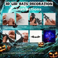 3D-fladdermusdesign LED-dekoration