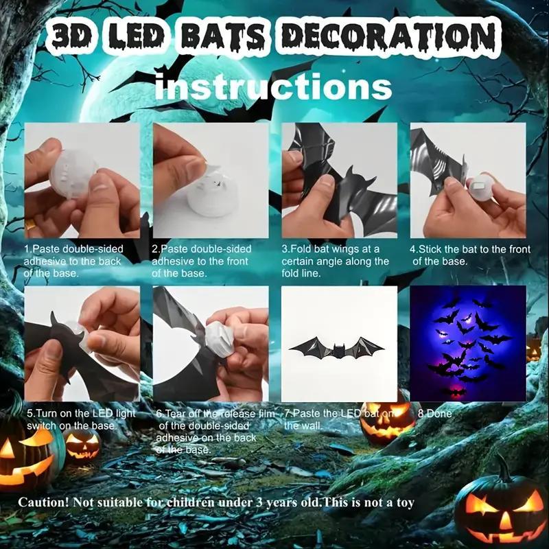 3D-fladdermusdesign LED-dekoration