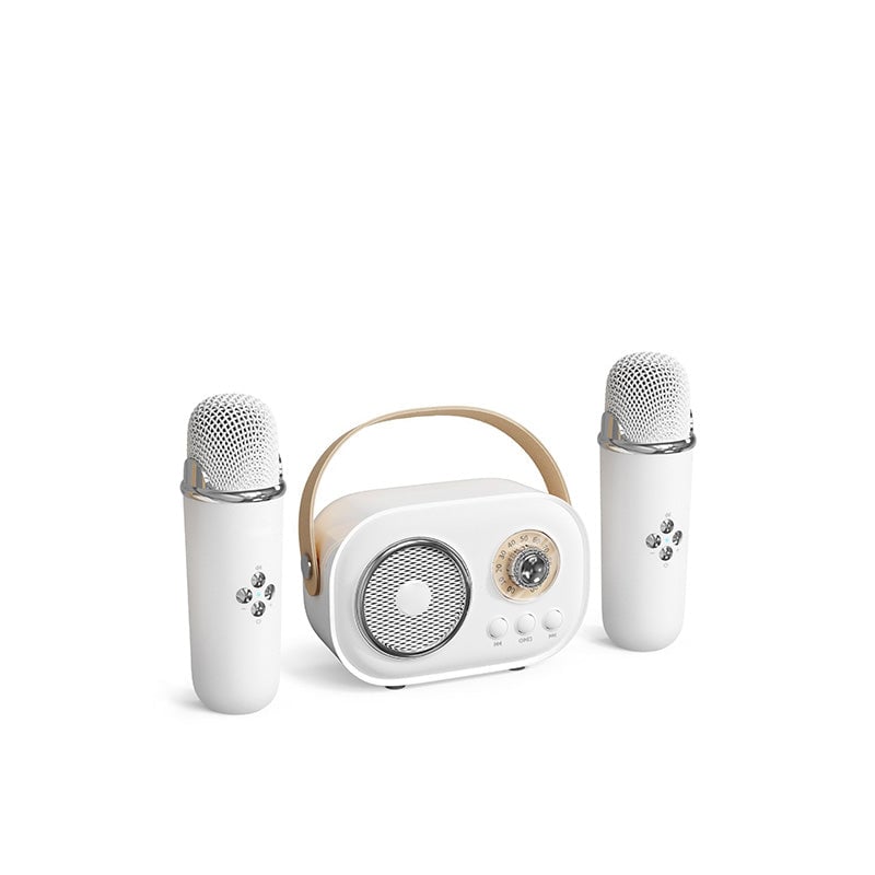🤍White,Microphone*2
