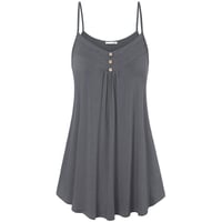 V-ringad enfärgad camisole